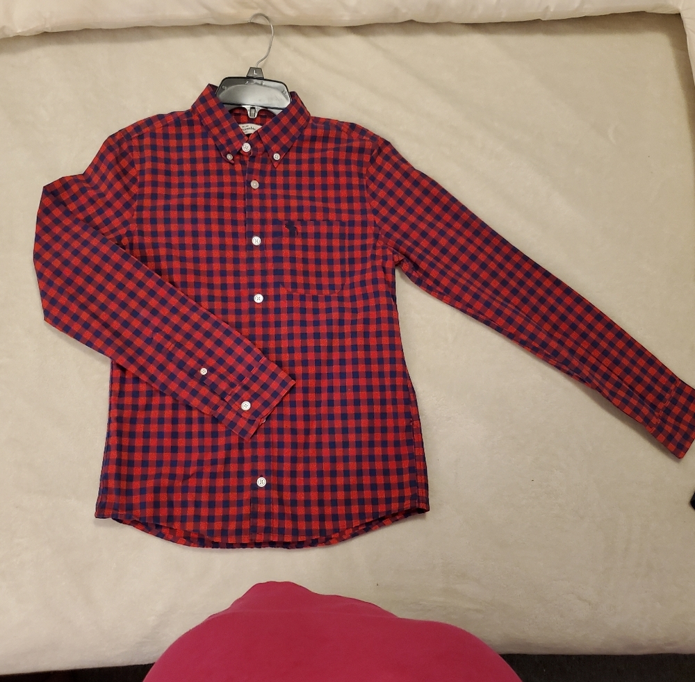 Abercrombie Boys Checkered Button-Down Shirt.